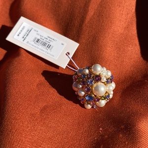 New Kate Spade Pearl Caviar Statement Ring Size 7